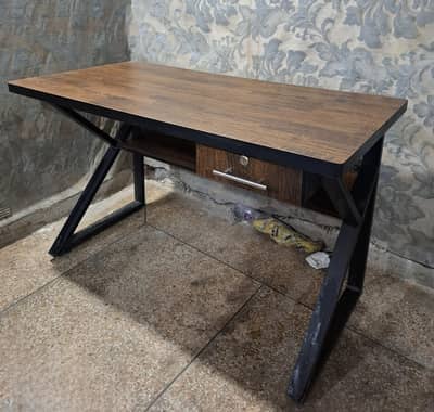 Wooden Study/Office Table – Stylish Design – Excellent Condition