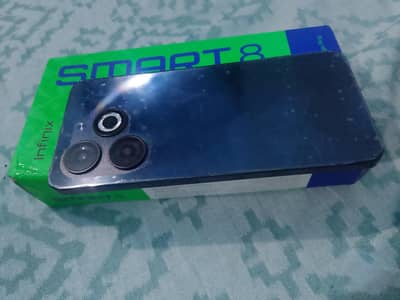Infinix smart 8 4gb ram 64gb rom with box all ok glass Chang