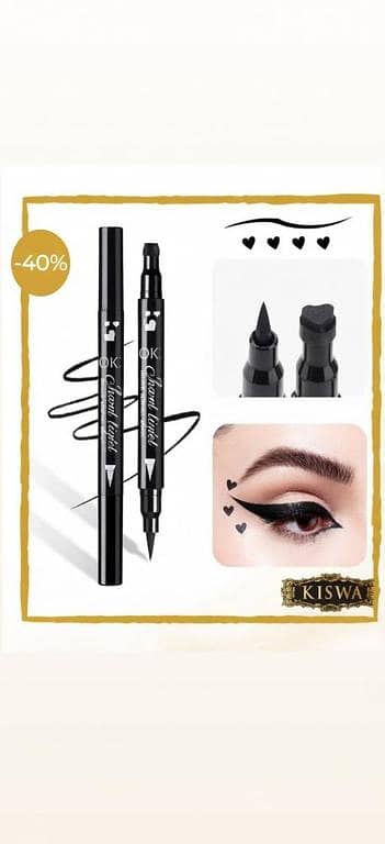 Kiswa 2-in-1 Heart Stamp & Precision Waterproof Eyeliner