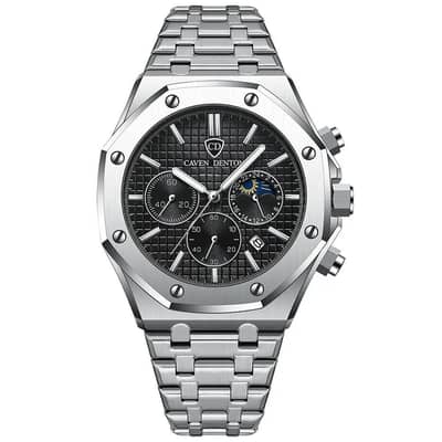 Men s Multifunction Quartz Watch with steel band
