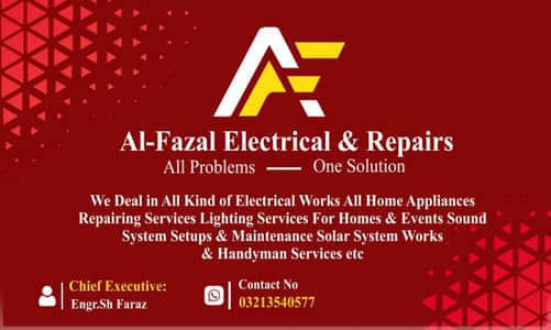 Electrician/ Technician/ Shop Taker Required