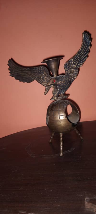 Antique Copper Eagle Showpiece  Vintage Decor