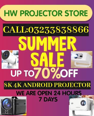 MULIYMEDIA FULL HD 4K ANDROID SMART MINI PROJECTOR HOME OFFIICE UES