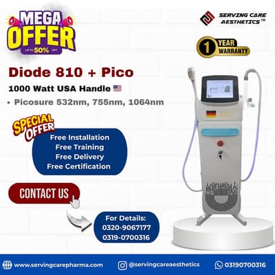 2-in-1 Diode Laser & Picosure - Professional Aesthetic Machine