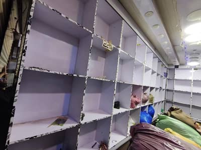 cloth shop shelves and Racks