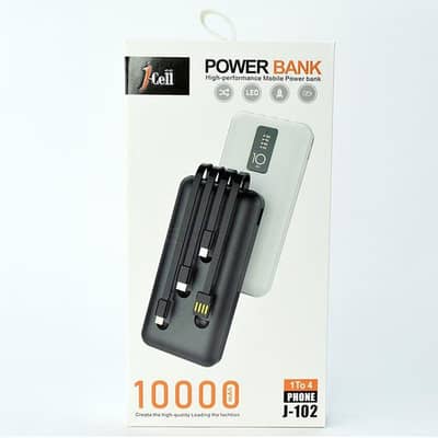 J CELL POWER BANK , With all charging Cables