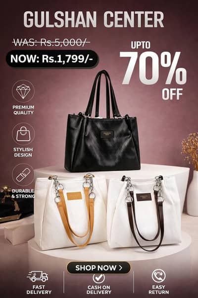 Elegant Diamond Stitch Ladies Tote Bag