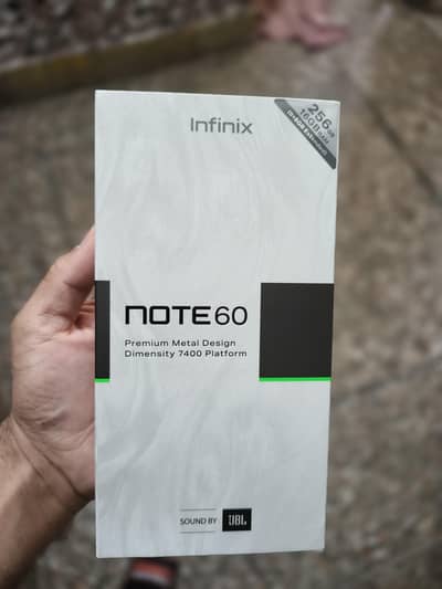 infinix note 60 8/256GB Box pack just box open Acaries Packed Read Add