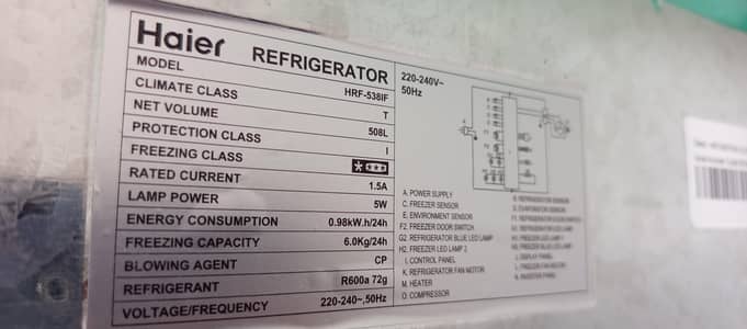 refrigerator hrf538if for sale