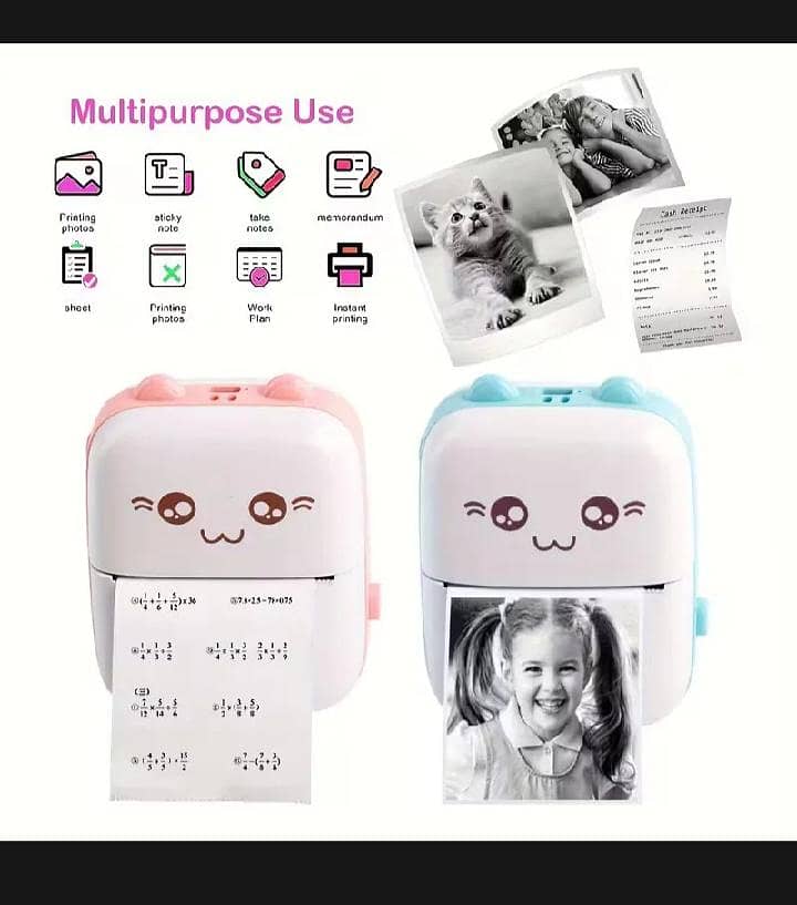 mini printer inkless 0