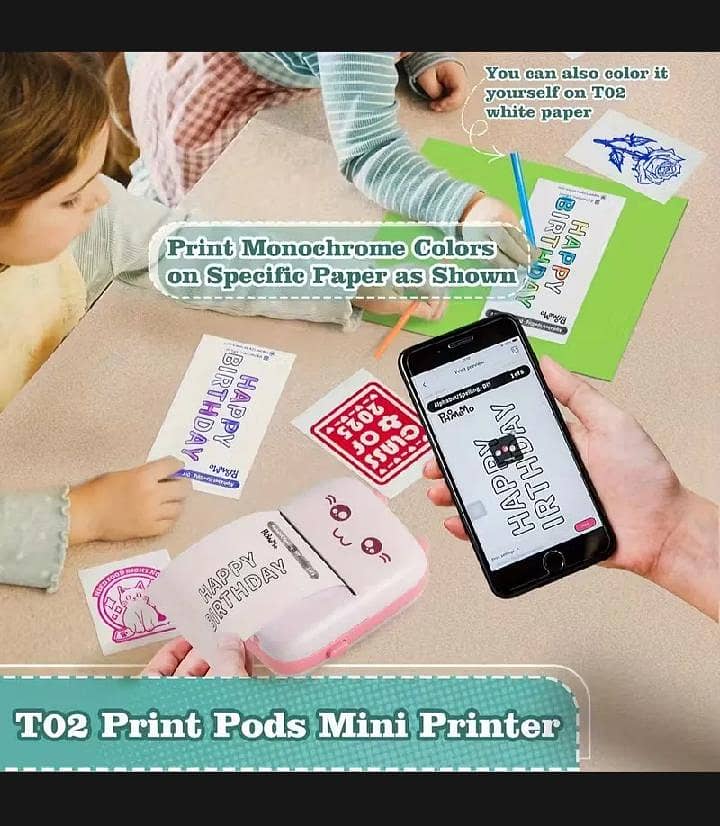 mini printer inkless 3