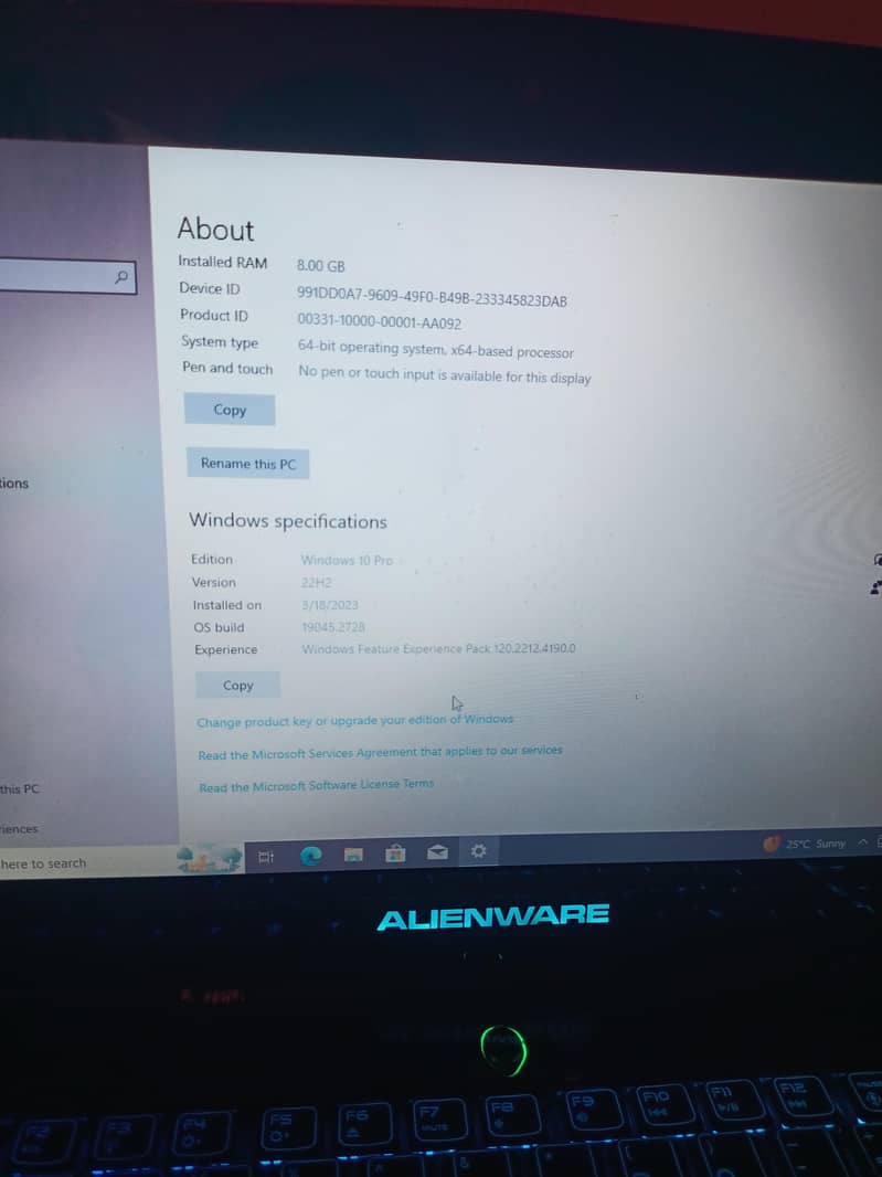 Alienware laptop 4