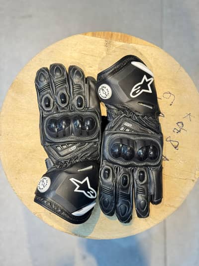 Alpinestars motor bike leather gloves