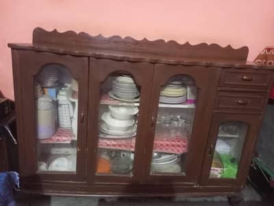 Classic Wooden Crockery Cabinet / Showcase for Sale