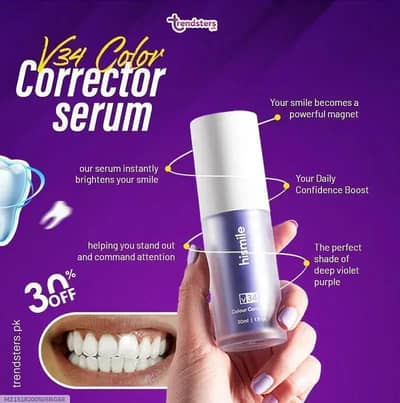 V34 Purple Teeth Whitening Serum 30ml