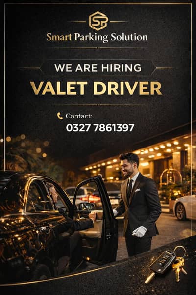 Valet Driver Required (Lahore+Gujranwala)