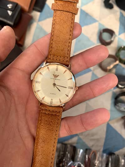 Brown Watch of Quartz