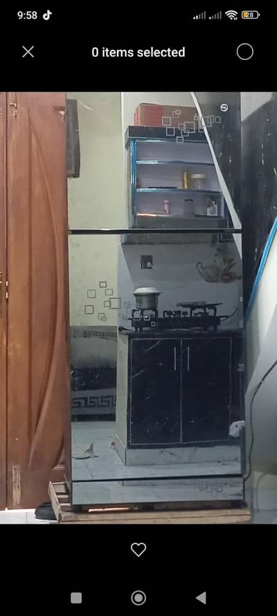 Beautiful black sisha glass  refrigerator