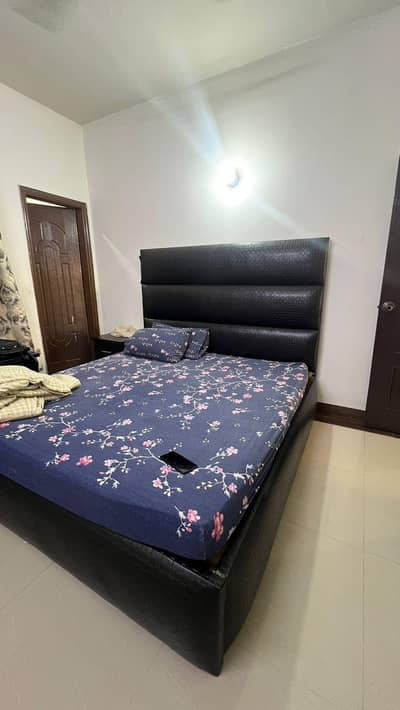 Modern Bed Set With Mattress and Side Tables - Well Maintained (7/10)