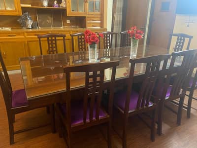 Dining table with 12 chairs