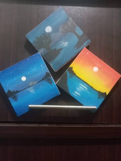 pack of 3 canvas paintings \arcylic paintings