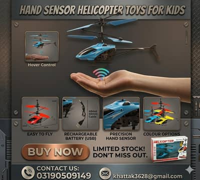 Hand Sensor Helicopter Toys For kids