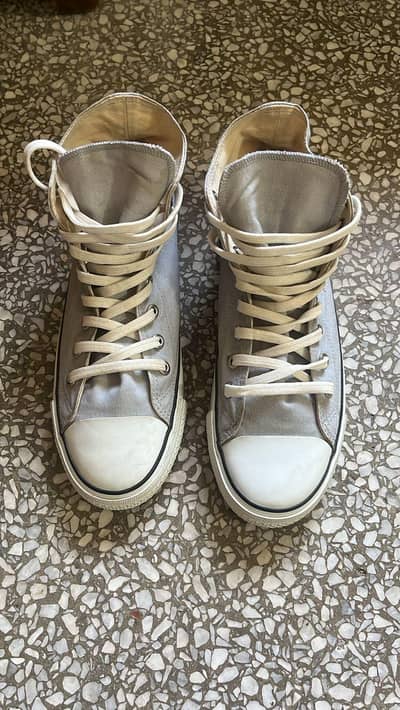 1st blue shoes 2nd Clark's Brown shoes 3rd converse style grey colour