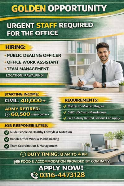 Golden Opportunity Join Nutrition Department Today