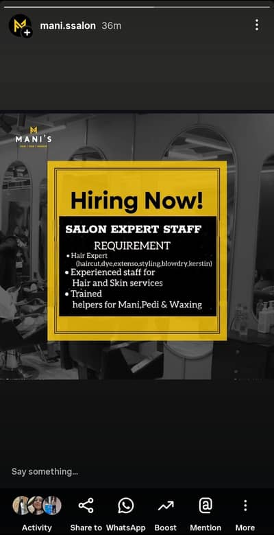 salon job