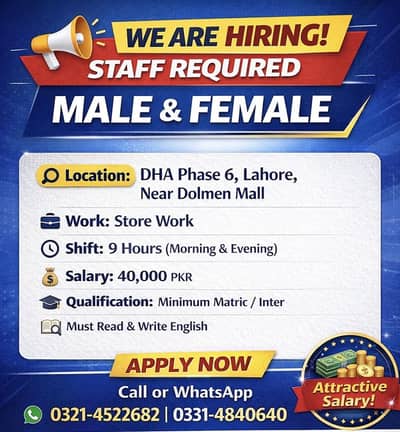 Warehouse / Store Staff Required