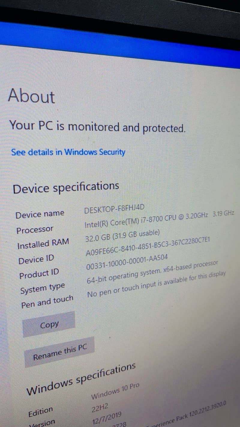 Computer i7 8th generation fast and latest version 0
