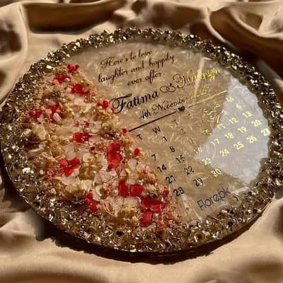 Resin Engagement, Nikah, Anniversary, Birthday Trays