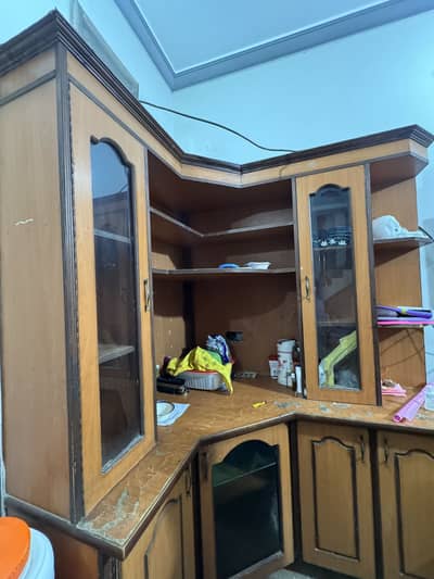 Built in wooden cupboard