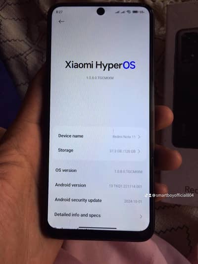 Redmi Note 11 6gb 128gb memory