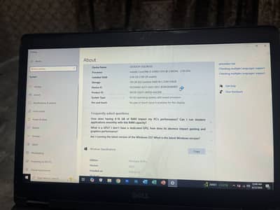 Dell 5480 latitude core i5 6th Generation 8/128