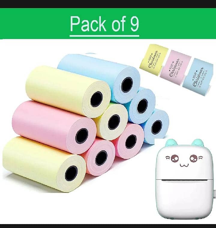 Mini Printer and 10 rolls 1