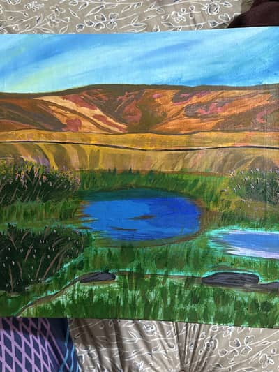 10x10 Handmade Acrylic Canvas Painting – Beautiful Wall Art