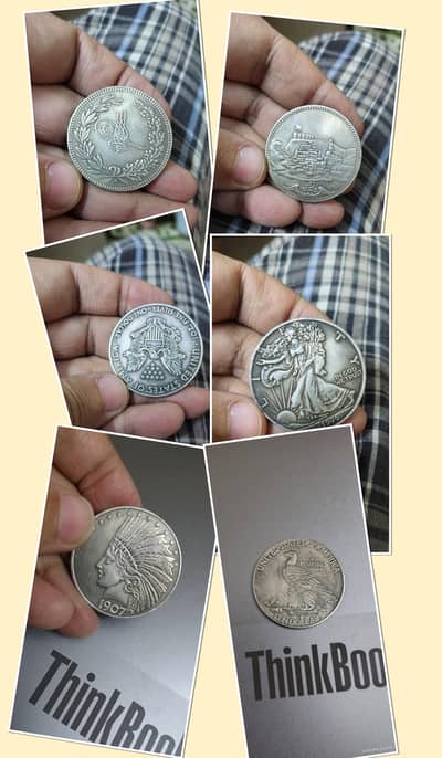 USA Set of (3) Coins, American Old Coins, Ottoman Empire Rare Coin,