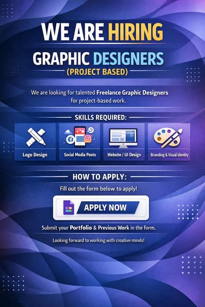 Looking for Graphic designer (Project Base)