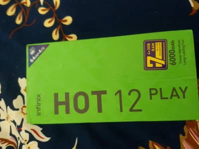 Infinix hot 12 play with box charger 10/10 condition urgent sale