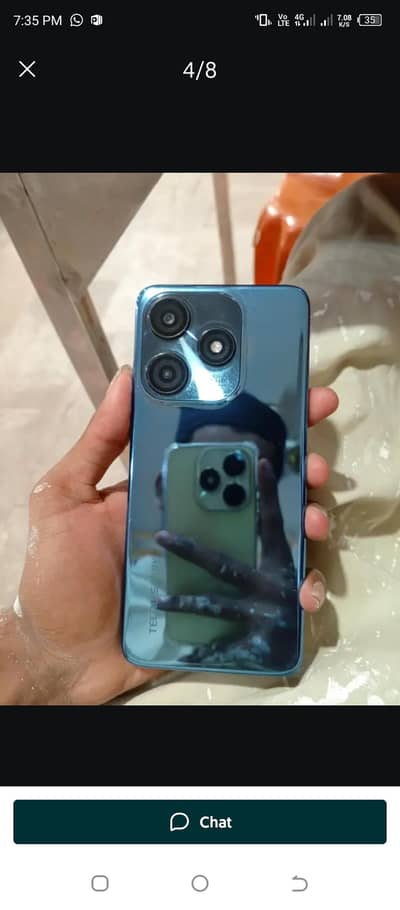 tecno spark 10c with box 4+3 /128
