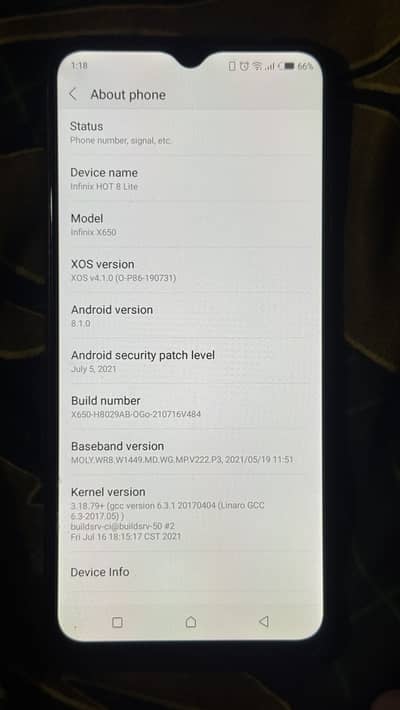 Infinix hot 8 lite