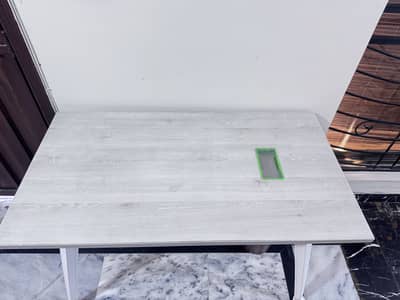 Computer table oak white with iron legs