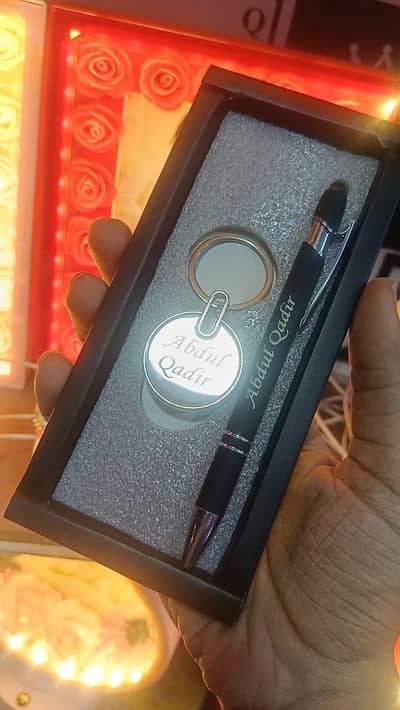 customized pen and keychain