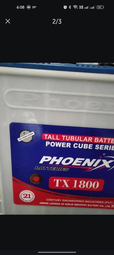 Tubular Phoenix 12v Battery for sale