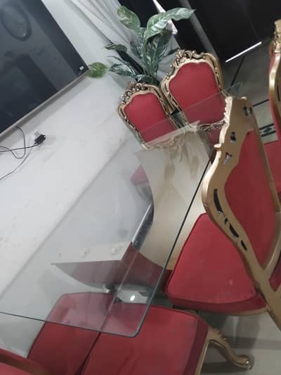 Deco Dinning Table  set with 6 chairs