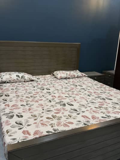 Elegant Bedroom Set for Sale - Bed, Side Tables, Dressing, Mattress