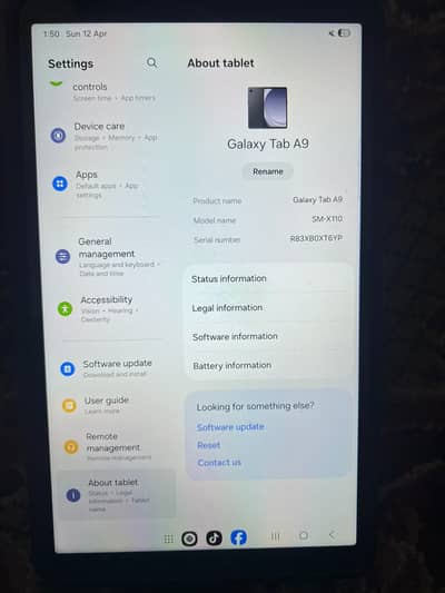 Samsung Galaxy Tab A9 for Sale – Excellent Condition