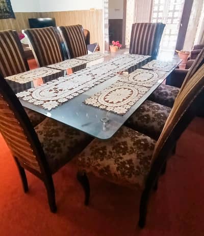 Glass top dining set