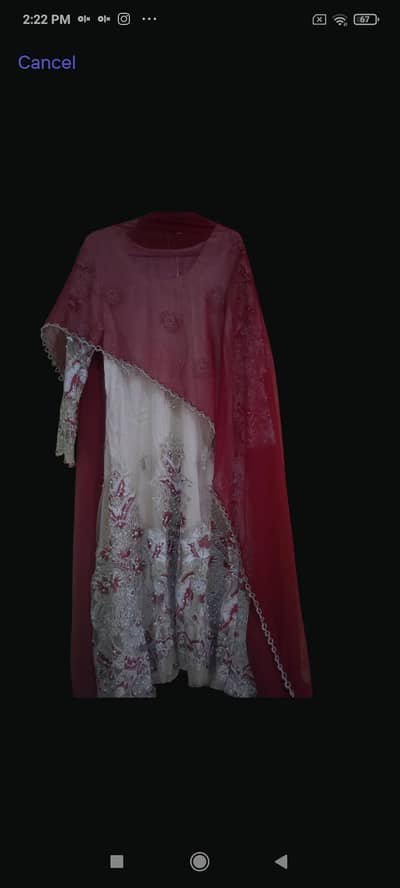 stylish fancy dress with beautiful maroon duppata